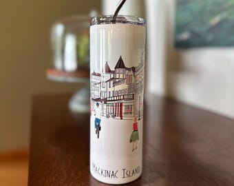 Mackinac Island 20 ounce Skinny Tumbler - Mackinac Island Tumbler
