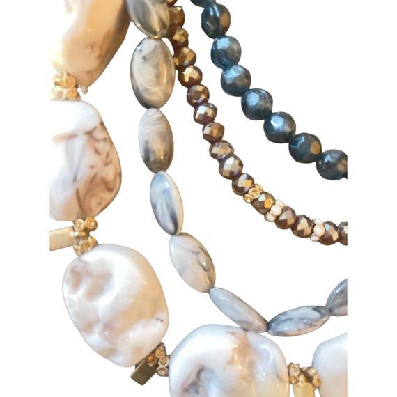 Boho Chic Multi-Strand Statement Necklace – Natur… - image 5