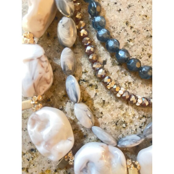 Boho Chic Multi-Strand Statement Necklace – Natur… - image 4