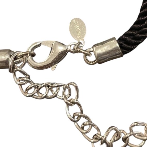 Chicos Statement Circle Link Necklace Silver Tone… - image 5