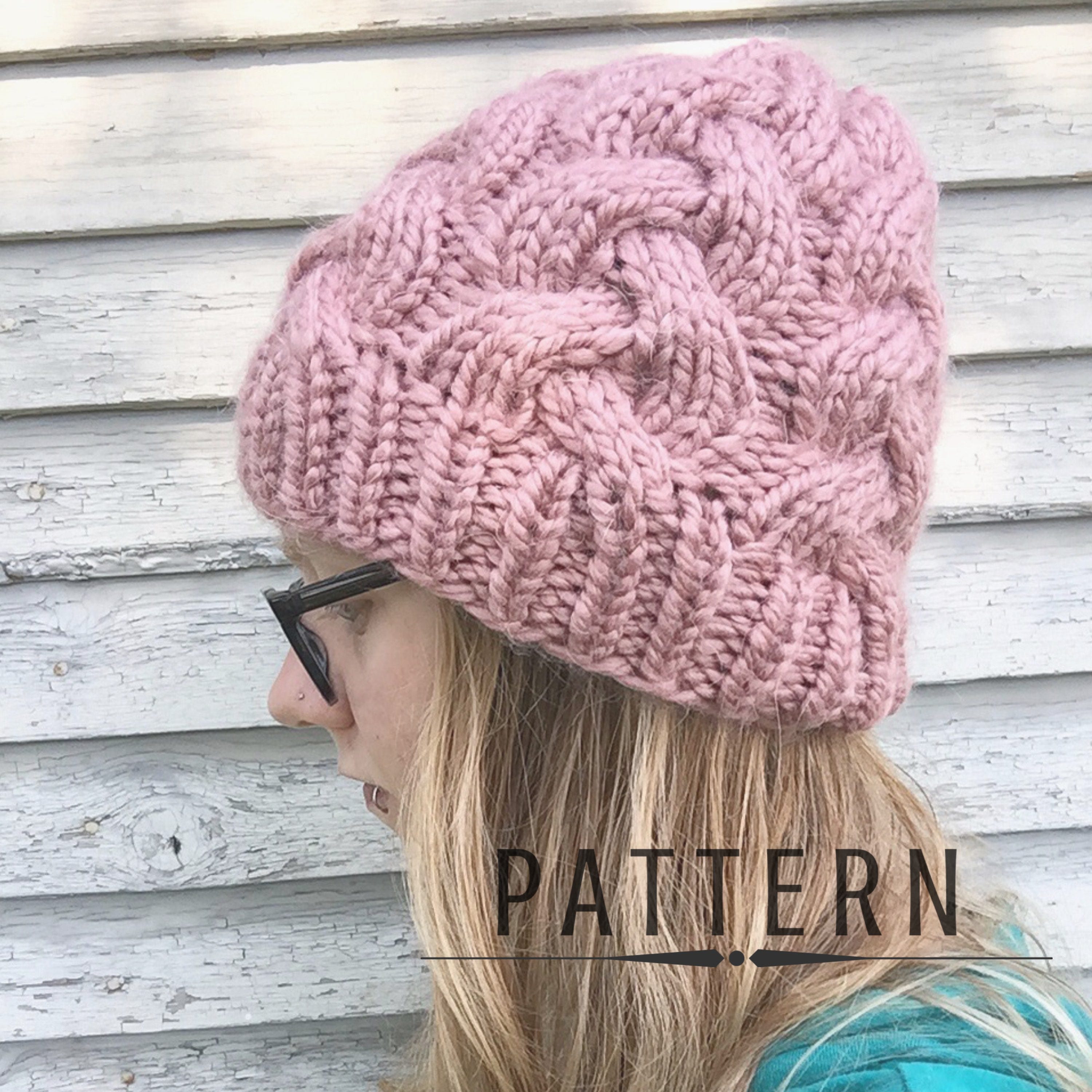 KNITTING PATTERN Dutch Braid Beanie beanie cabled hat hat Etsy