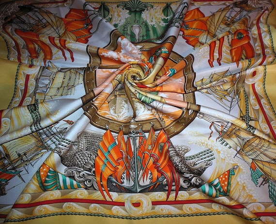 HERMÈS scarf "Long live the wind" by L.Thioune / S