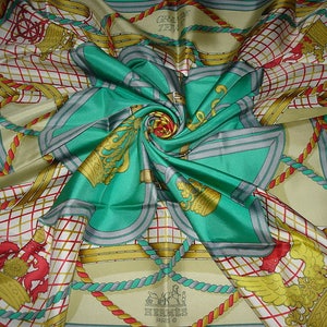 HERMES scarf &quot;Grande Tenue&quot; / Silk Scarf Hermes