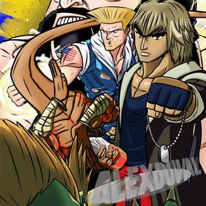 Ken Vs The World Krieger | Street Fighter 6 inspirierte Fan Art | A4 Digitaldruck