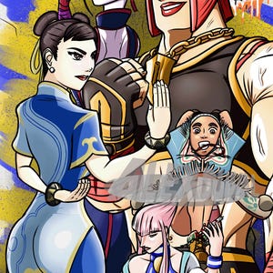 Chun-Li Vs Die Neuen Herausforderer | Street Fighter 6 inspirierte Fan Art | A4 Digitaldruck
