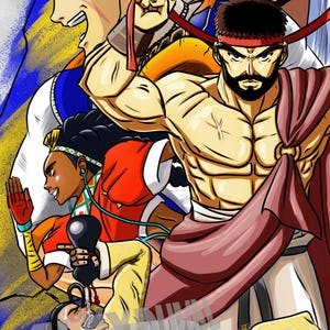 Ryu Vs The Newcomer | Street Fighter 6 inspirierte Fan Art | A4 Digitaldruck