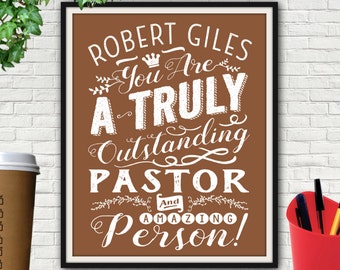 Custom Outstanding Pastor Print, Pastor Appreciation, Pastor Gift, Pastor, Gift For Pastor, Pastor Appreciation Gifts, Pastoral, Preacher