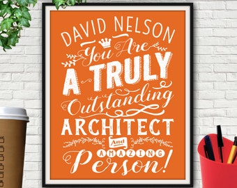 Custom Outstanding Architect Print, Gift For Architect, Architect, Architect Gift, Architecture, Architectural Print, Architectural Decor