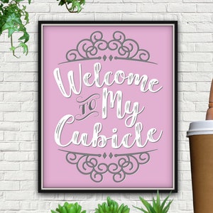 Welcome To My Cubicle, Welcome To My Cube, Cubicle Decor, Cubicle Decorations, Cubicle Decor For Women, Cubicle Desk Accessories, Cubicle