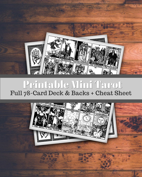 Printable Tarot Deck, Printable Tarot Cards, Tarot Printable, Tarot Print, Tarot Cards Print, Tarot Deck Printable, Tarot Card Printable