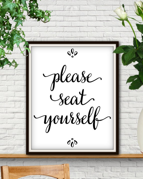 Please Seat Yourself Seat Yourself Wedding Seating Sign | Etsy
