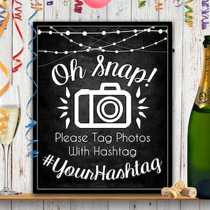 Custom Chalkboard Hashtag Sign, Wedding Hashtag Sign, Wedding Hashtag, Hashtag Sign, Hashtag, Wedding Hashtag Sign Printable, Hashtag Prop