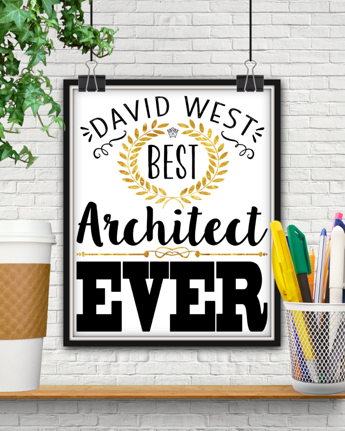 Custom Best Architect Ever Print, Gift for Architect, Architect