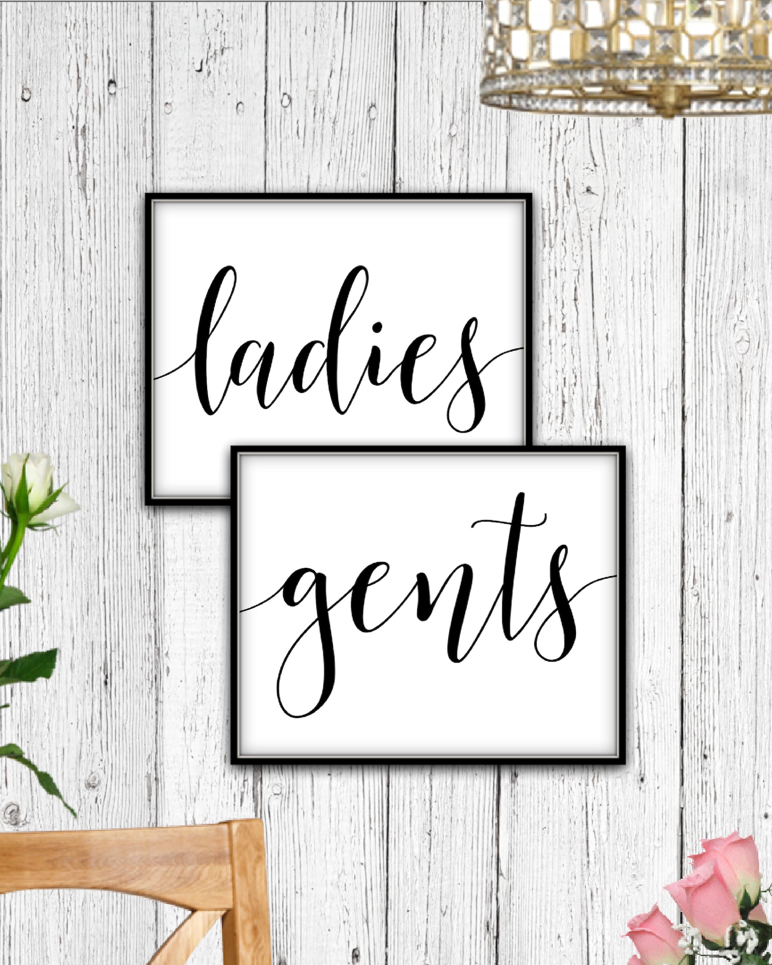 Ladies And Gents Bathroom Signs Ladies Gents Sign Ladies And | Etsy