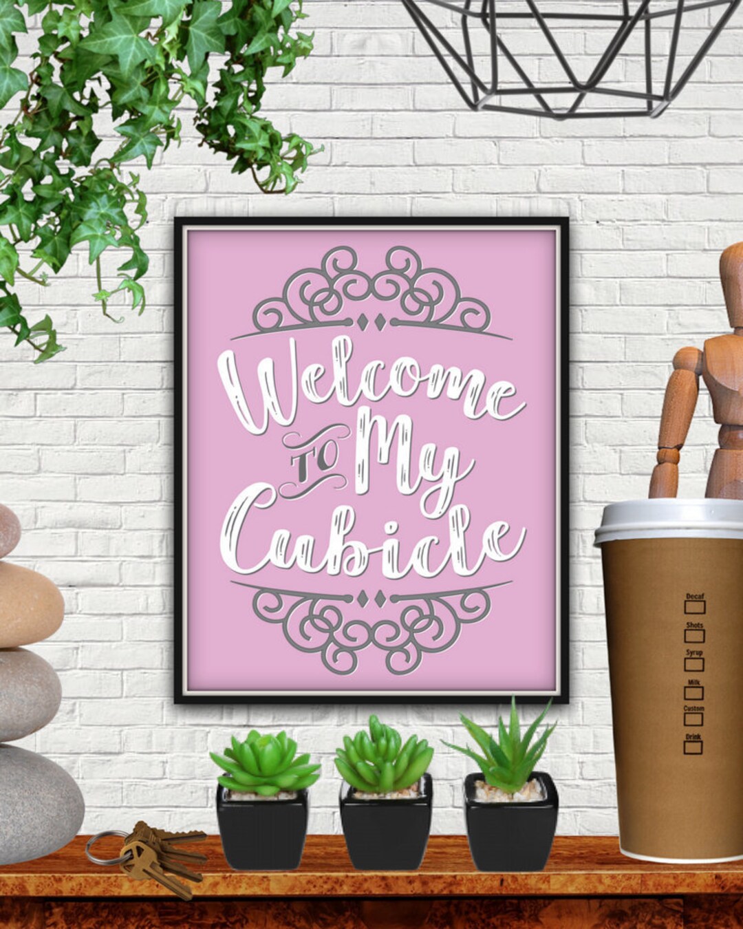 halv otte musikkens Stillehavsøer Welcome to My Cubicle Welcome to My Cube Cubicle Decor - Etsy