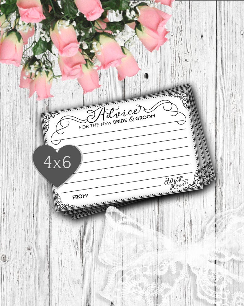 Printable Wedding Advice Cards Wedding Advice Cards Wedding - Etsy