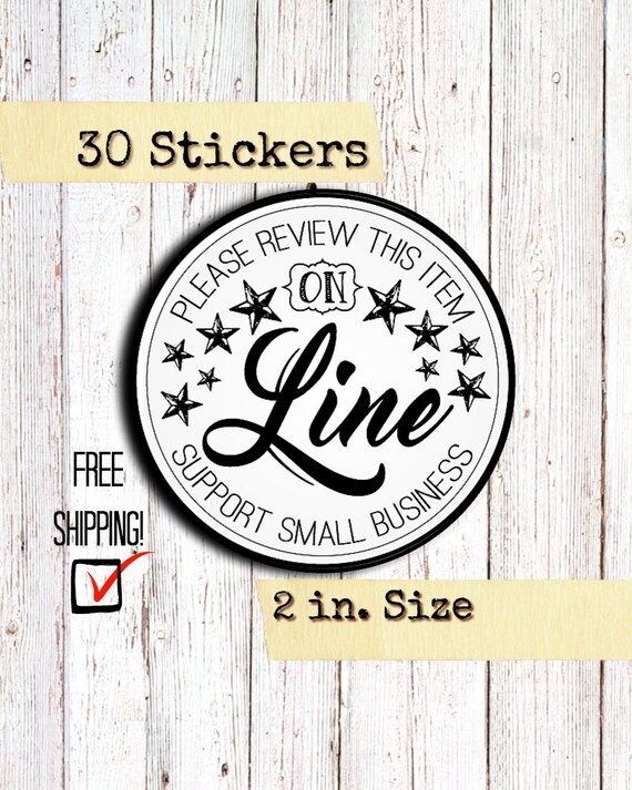 Review Stickers Review Store Stickers Shipping Stickers Etsy