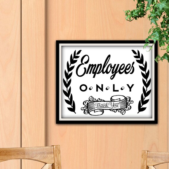 thumbnail image 2 of Employees Only Sign – Stylish & Clear Workplace Design | By Signs ByLITA | DSGREMPO-MAIN 2 of 9