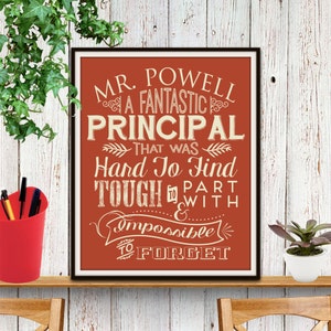 Custom Fantastic Principal Print, Principal Gift, Principal, School Principal, Assistant Principal, Gifts For Principal, Principal Retire