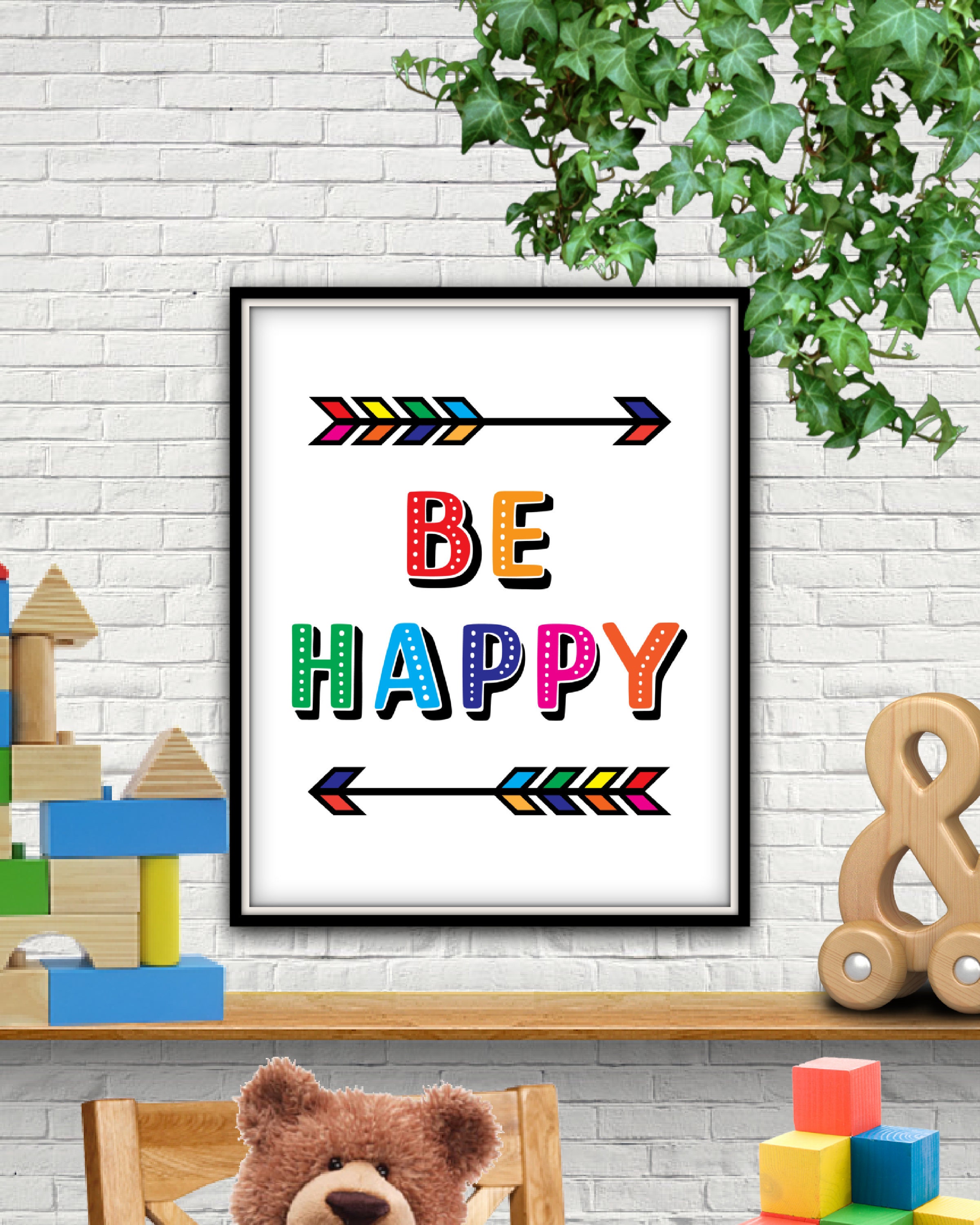 Be Happy PRINTABLE Be Happy Sign Be Happy Prints Be Happy | Etsy