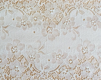 Floral Lace Galloon | 17cm Wide | Lemon Granita | Price per metre