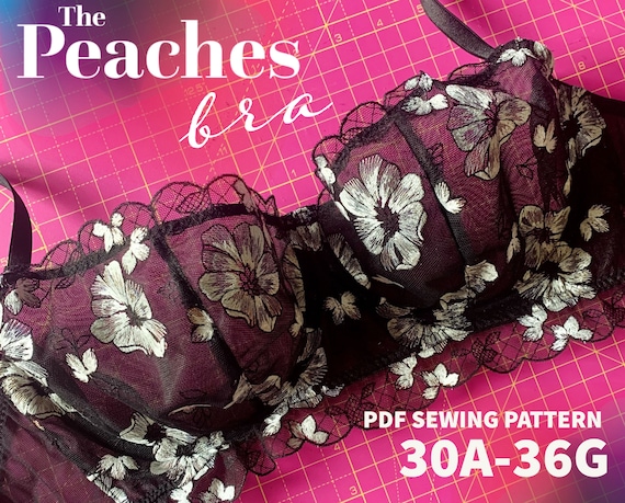 Balcony Bra Pattern 30A-36G Peaches Bra Instant PDF Download Lingerie  Underwired Half Cup Bra Sewing Pattern With DIY Instructions -  Canada