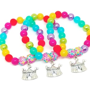 Girls Rainbow circus bracelets party favors