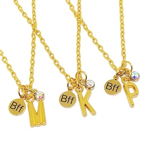 Personalized best friend necklaces, 2 3 4 5 gold friendship necklaces