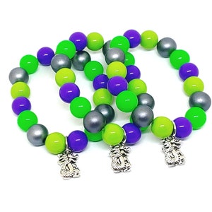 Dragon bracelets party favors Unisex birthday supplies, Green violet blue gray