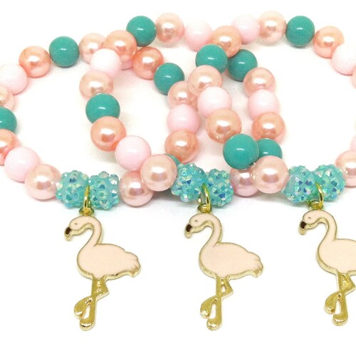 Flamingo Bracelet 6 Pack Flamingo Friendship Bracelets - Party Bag - Foto 3