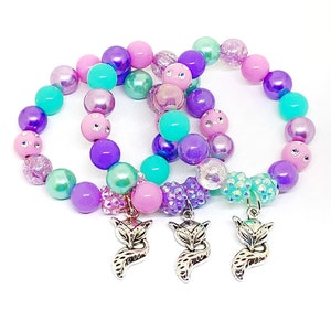 Fox bracelets party favors girls woodland birthday jewelry