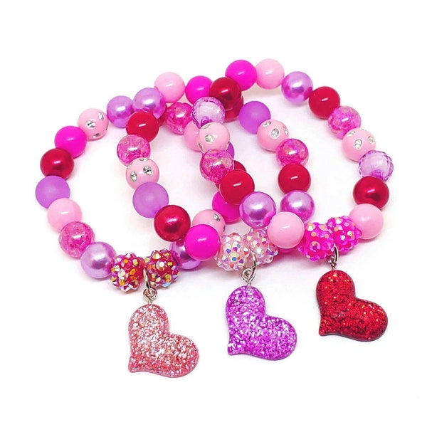 Valentine's heart bracelets classroom favors gifts