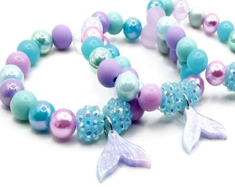 Pastel Zeemeerminstaartarmbanden feestartikelen, Sealife-cadeaus voor meisjes