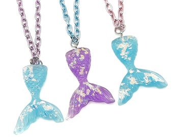 Mermaid tail necklaces party favors, Girls under the sea birthday