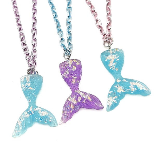 Mermaid tail necklaces party favors, Girls under the sea birthday