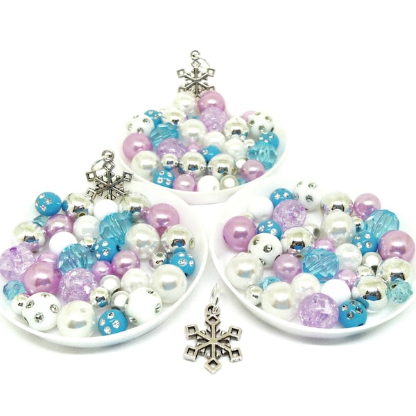 Snowflake bracelet kits party favors - Winter wonderland birthday