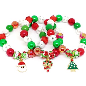 Pulseras navideñas cotillón mezcla Joyas navideñas esmaltadas