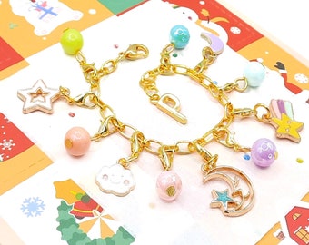 Girls personalized bracelet 12 day advent calendar