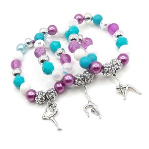 Gymnastics bracelets party favors Girls gymnast birthday