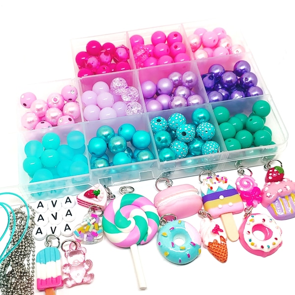 Personalized kawaii food craft kit no tools jewelry making