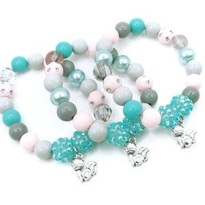 Fox bracelets party favors Girls pastel woodland birthday