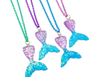 Mermaid tail necklaces party favors, Girls under the sea birthday