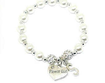 flower girl bracelet etsy