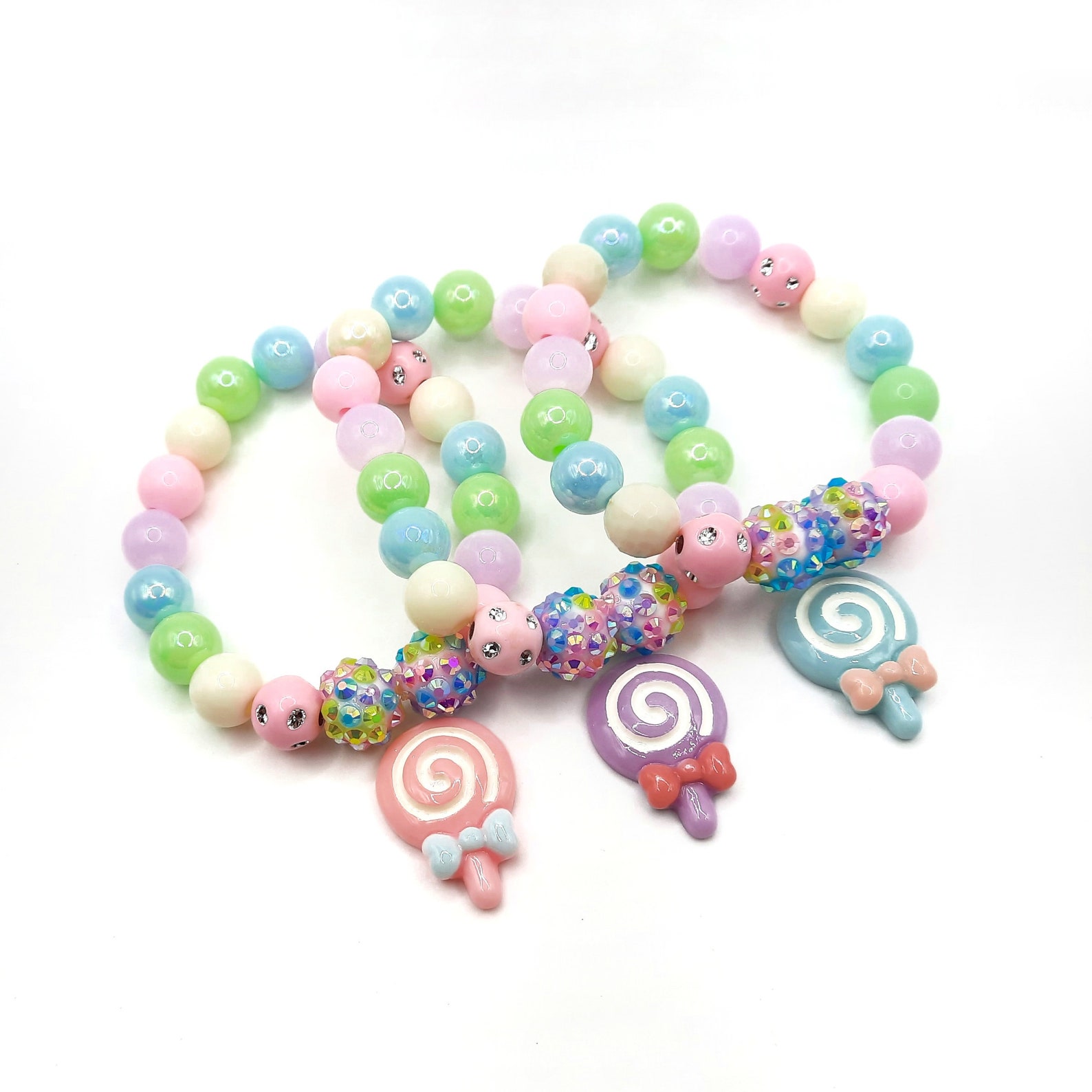 Pastel Lollipop Bracelets Party Favors Sweet Two Birthday - Etsy