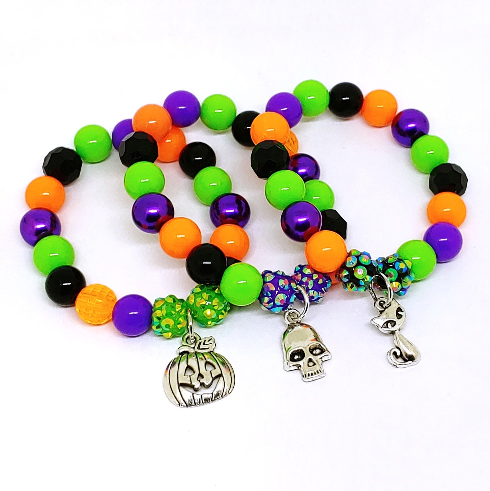 Halloween Bracelets Party Favors Great Alternative to Candy Etsy
