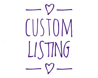 Custom listing - ship/reship