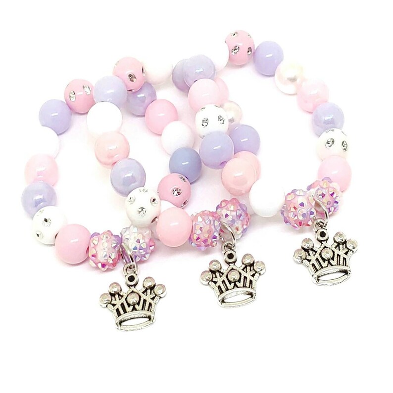 Princess bracelets party favors Girls tiara birthday supplies image 2