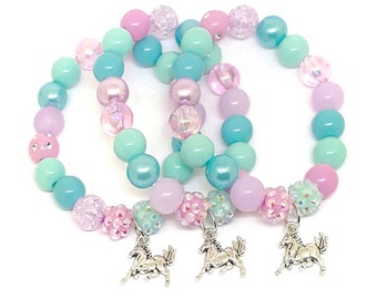 Girl's horse party favors bracelet pastel equestrian thank you gifts