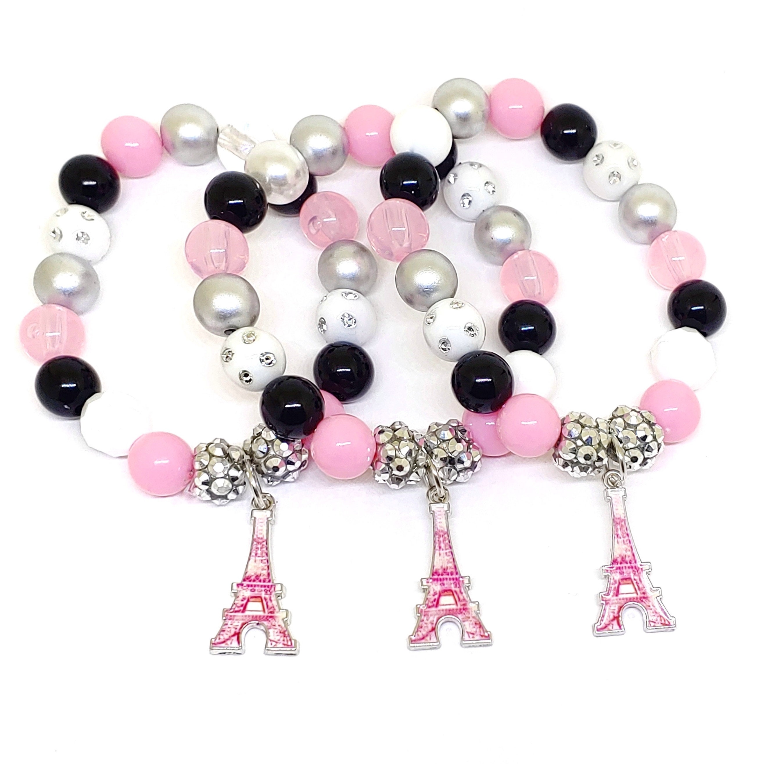 Eiffel Tower Bracelets Party Favors Girls Paris Birthday Etsy