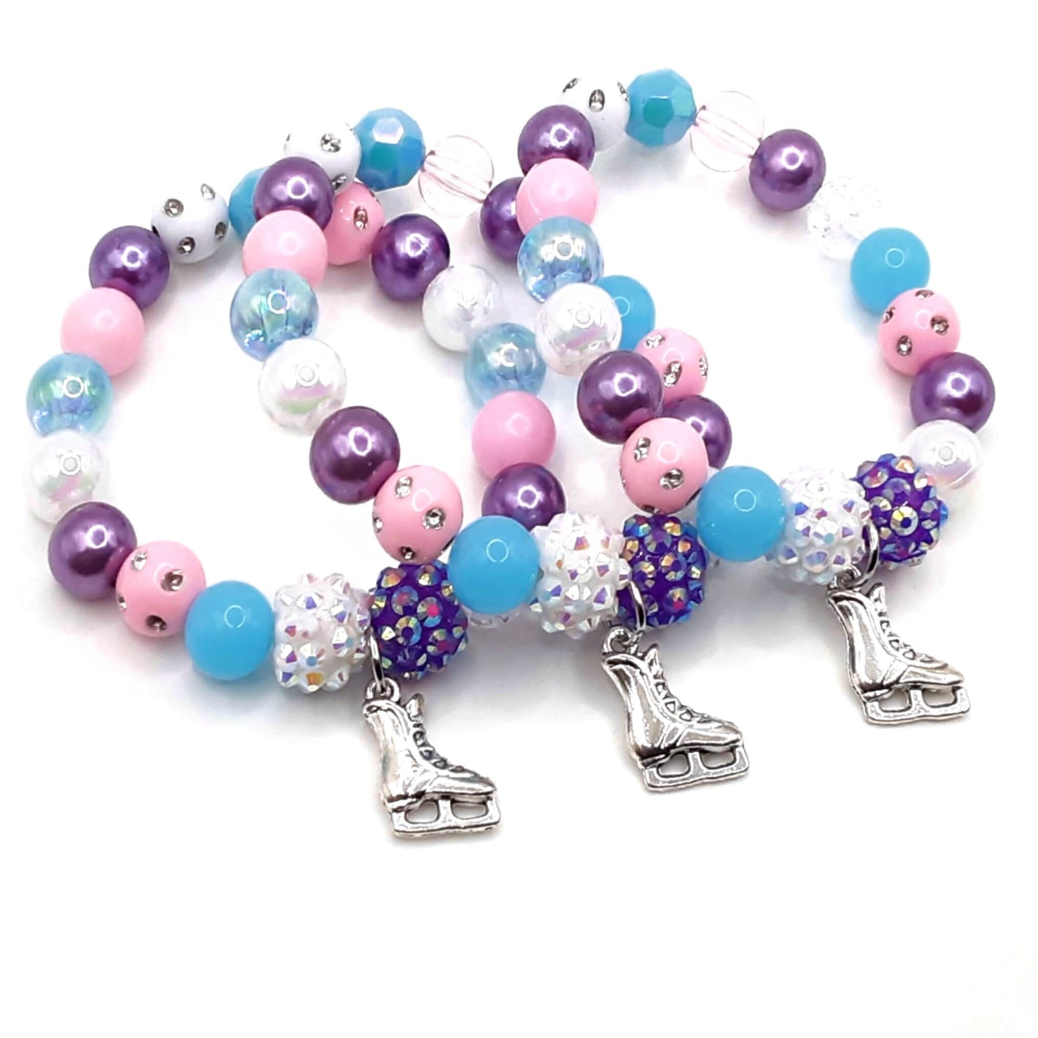 Ice Skate Party Favors Bracelets in Organza Bags - Girls Ice Skating  Bracelets - Etsy, image size:2034x2034